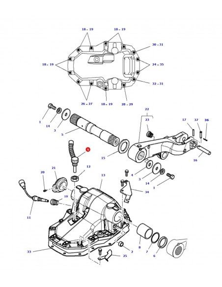 Inductive Sensor, Lift Cover 107 mm Massey Ferguson 3384777M1, 3583286M1, 4359945M1, 4364876M1