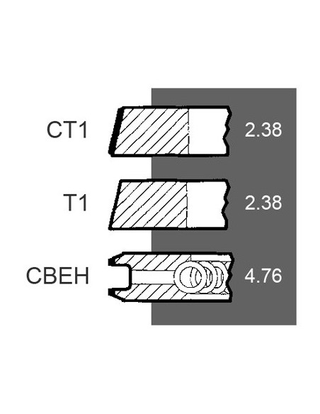 Segmenti Piston Perkins 3637658M91, 3637658Z91, 41158144
