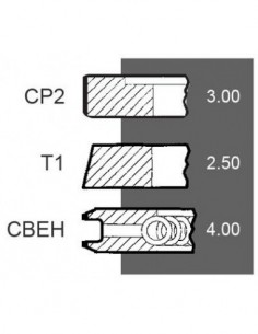 Piston Ring Set Ø 105 - 3x2.5x4.0 mm  0.081.0090.6/10, 810090610, 008100906, 00810090610, 00860052610, 08600526, 0.086.0052.6/10 2