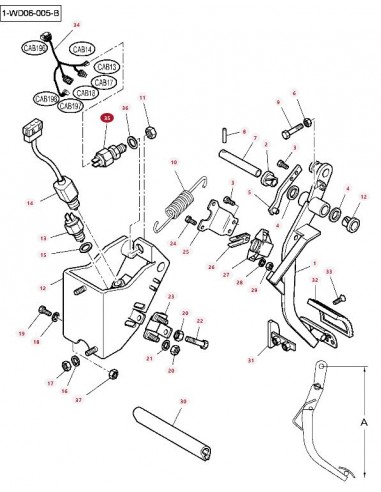 Sender, Clutch Pedal Massey Ferguson 3777686M1, 3780580M1, 4271809M1, 3381094M1, 14401210