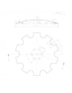 Taler Disc Ø 510x4 mm, 6 Gauri 2