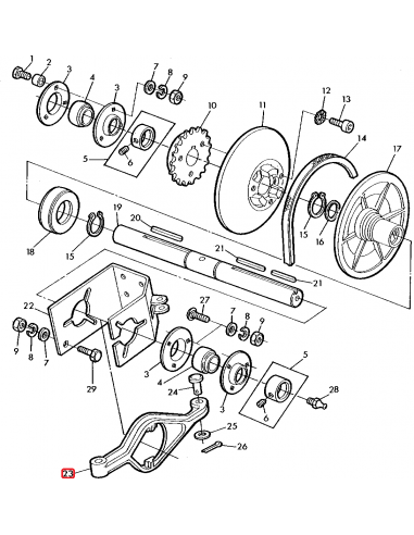 Fork, Upper Fan Variator John Deere Z11693