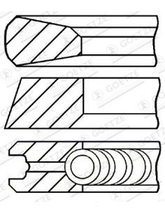 Segmenti Piston Ø 100 - 2.94x2.55x5 mm 08-741800-00