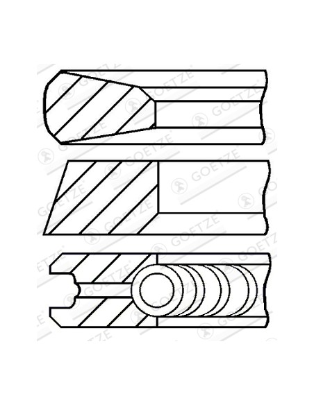 Segmenti Piston Ø 100 - 2.94x2.55x5 mm 08-741800-00