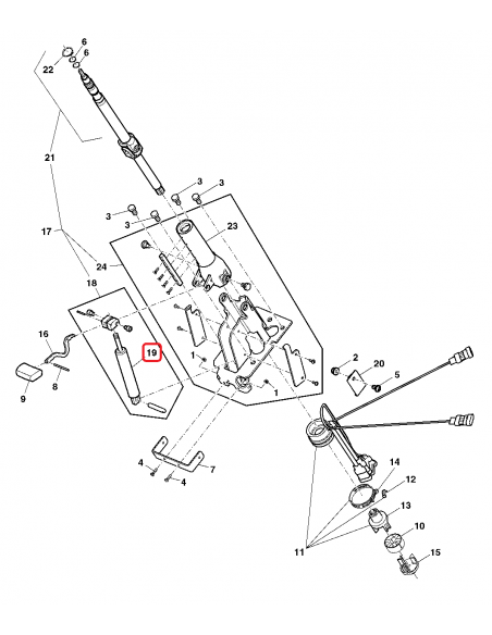 Gas Operated Cylinder John Deere 1599KH, AL115780, AL150755, AL209275, AL222225, AL78345, L115780, RE151217, RE152042, RE50227,