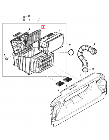 Filtru Aer Secundar 296 mm John Deere AL203003, AL215054