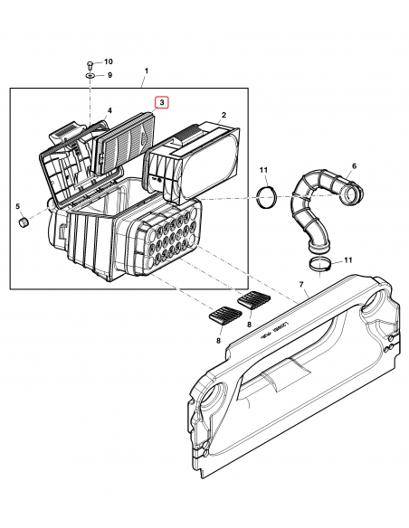 Air Filter Element 296 mm John Deere AL203003, AL215054
