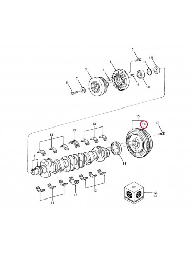 Ring Gear 372x408x16 mm Z-128 81804203 , 82954183 , 83949153 , 873368 , 9710967 , C5NE-6384-A , C5NE6384A , E2NN6384AA