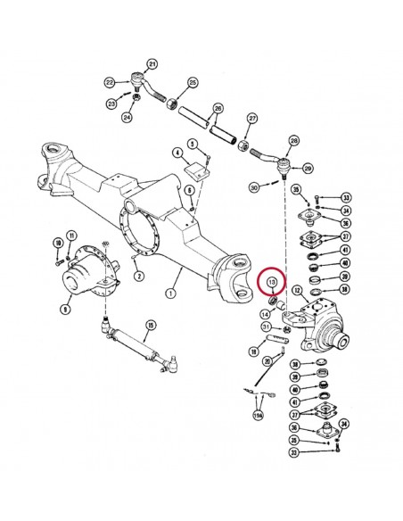 Oil Seal, Front Axle 40x54 mm Case-IH/New Holland 128647A1, 86508079, 87775992, CR539036, 39.70x54.10x12.29 mm