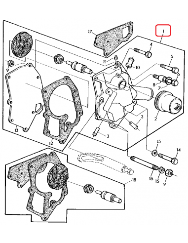 Water Pump John Deere RE52904, R116134