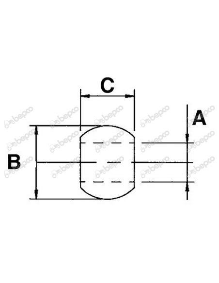 Ball, Lower Link Ø 37.3x56x41 mm Cat 2/3