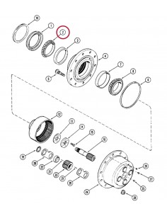 Bearing Ø 158.75 mm 37425/37625, 81803413, 81803420, 957E4221, 957E4222, 1850849M91, 1850909M91, 185251M1, 185252M1 2