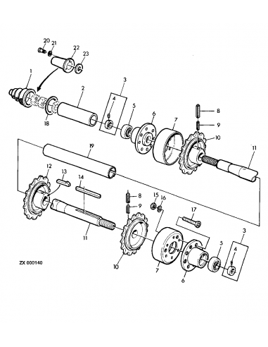 Ax Transportor 35x1773 mm John Deere Z53258, AZ45480, Z57762, Z43932