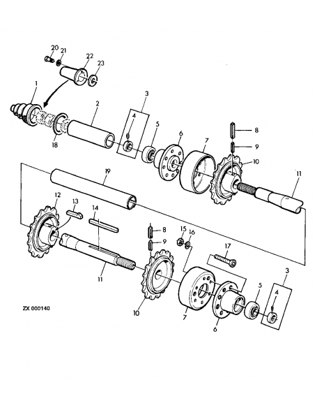 Ax Transportor 35x1773 mm John Deere Z53258, AZ45480, Z57762, Z43932