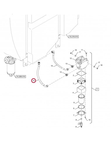 Hose, Fuel Injection NEW HOLLAND 87757820