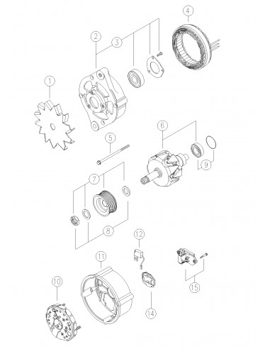 Alternator 14V 120A IA1453, 11.204.669, MG137, AAK4930,