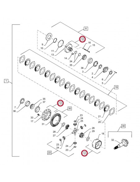 Case, Differential 87324492, 87310140, 070DS105X