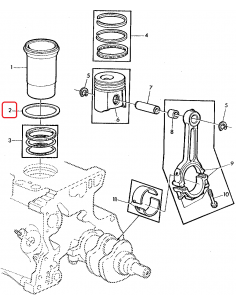 Inel Distantier 0.05 MM John Deere CD15466, 6005012815 2