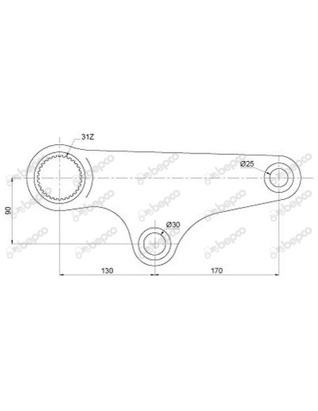 Upper Hydraulic Rockshaft Lift Arm RH John Deere L114584, L79947