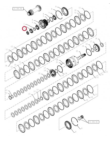 Piulita M45x1.5 mm Fiat Ford New Holland 5147930, 5138459