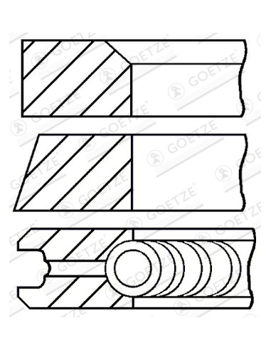 Segmenti Piston 100 - 2.5x2.5x4 mm 08-101700-00