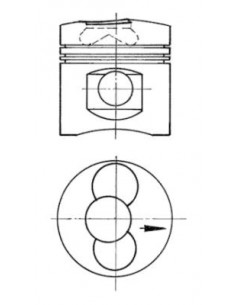 Piston cu Segmenti Ø 102 mm H 105.8 mm 90915700