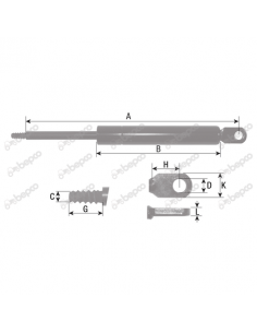 Cilindru cu Gaz 210 mm 200N 2