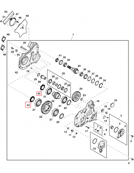 Simering Ø 75x100x13/14.5 mm DE30707, 8900134643, 98134643AS, 510947, MX510947, 098134643AS