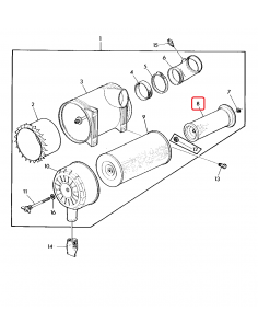 Filtru Aer Secundar Ø 80x235 mm John Deere AL58730, AL67195 2