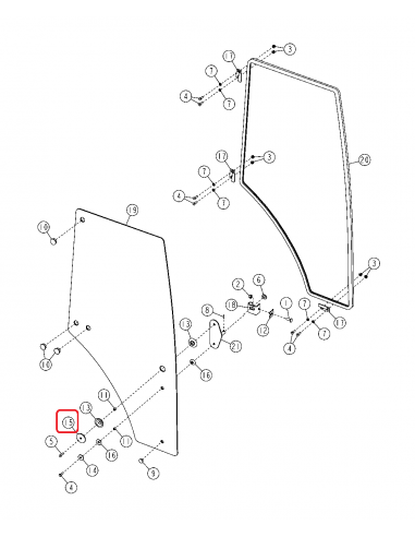 Washer, Square Hole 9x60x4 mm John Deere L77651
