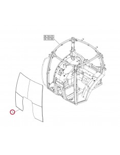Glass, Cab CASE IH 51580055