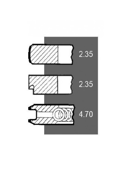 Piston Ring Ø 111.76 MM Ford 87802355, 87802836, 82850251, 87801095, F3NN6149AA, 73402240