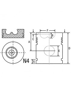 Piston Ø 100 mm - STD 1940174, 99476185 2