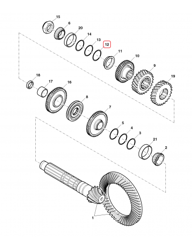 Shim, Plain Circular 0,080 mm (0.003") John Deere R115998
