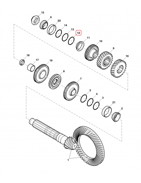 Shim, Plain Circular 0,080 mm (0.003") John Deere R115998