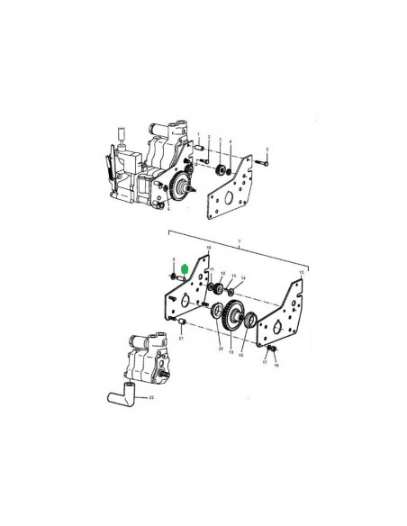 Shaft, Pump Massey Ferguson 1666146M2