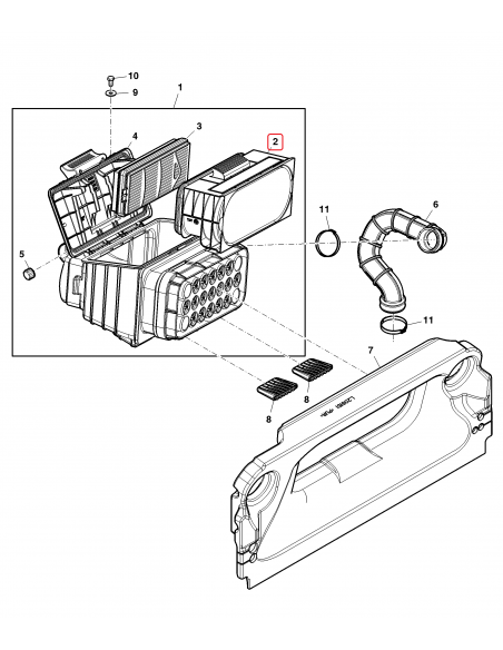 Air Filter, Primary 320 mm Donaldson P958669 John Deere AL207628, AL215055