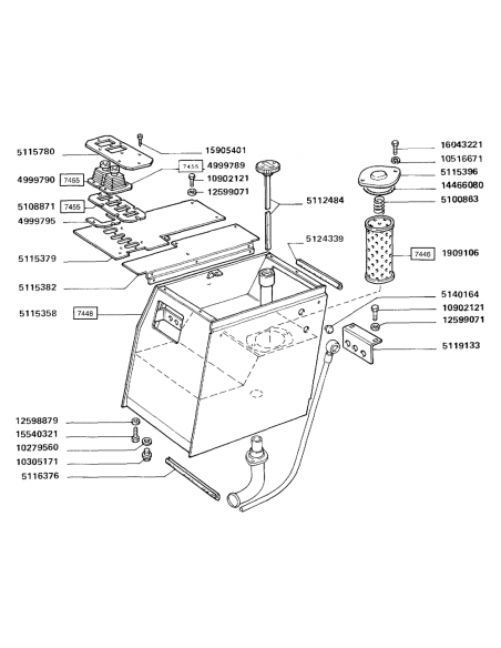 Filtru Hidraulic 210 mm Fiat 1909106, 5104874, 5106917, 4998327
