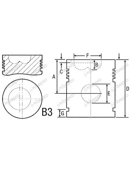 Piston 98.42 mm Q33-65