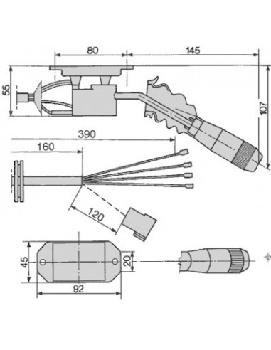 Maneta Control, Joystick Ridicare Tiranti 7700019575, 1983203C1, 1983236C2, 198323943, 1983239C1, 1983239C3, 1983239C4, 1983239C