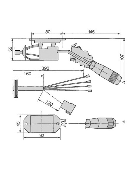 Maneta Control, Joystick Ridicare Tiranti 7700019575, 1983203C1, 1983236C2, 198323943, 1983239C1, 1983239C3, 1983239C4, 1983239C