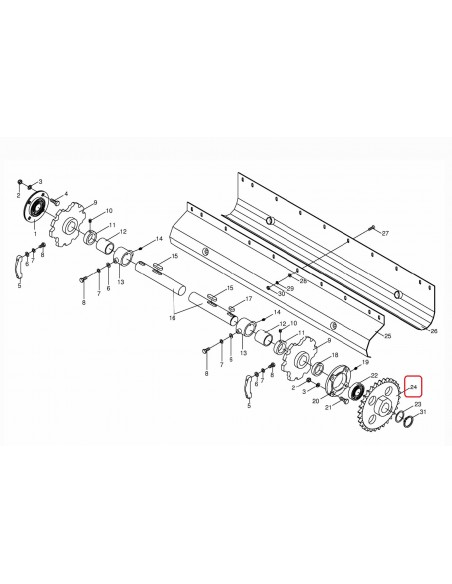 Pinion Ø 45 mm Z-30  Krone 280583, 280583.3, 280583.2, 280583.1, 2801442,