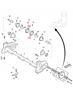 Sprocket, Chain Ø 57x147 mm Z-10 John Deere H159614 2