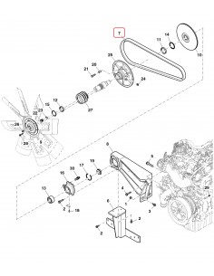 Belt, Engine Auxiliaries 2310.2 mm John Deere HXE23801 2