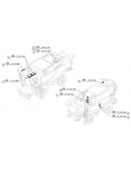 Filtru Ulei Hidraulic 174 mm CLAAS 0007719570, 00 0771 957.0, HD519