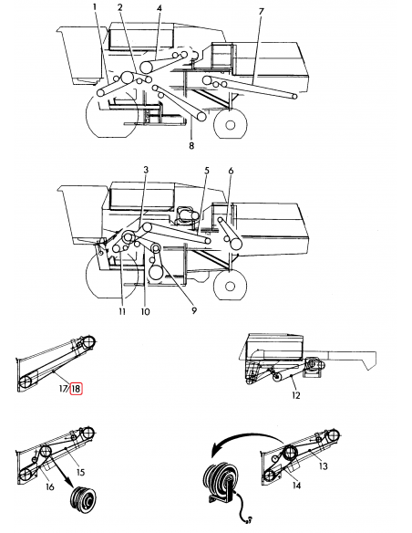 Curea 32x4800 mm John Deere Z62214, Z59419, 0203364