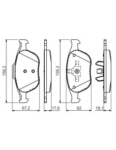 Set Placute Frana BOSCH 0986424701 2