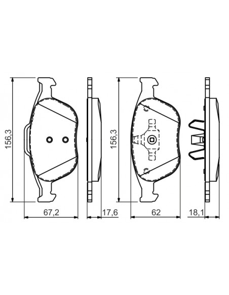 Set Placute Frana BOSCH 0986424701