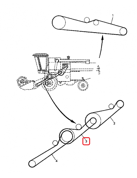 Curea 32x3520 mm John Deere AP1001102, Z21501, Z27710, Z21500, 0203267