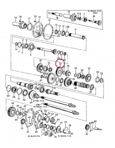 Pinion Transmisie, Viteza 1, (28T/49T) Ford New Holland 81804720, 81801720, C5NN7N100A 2